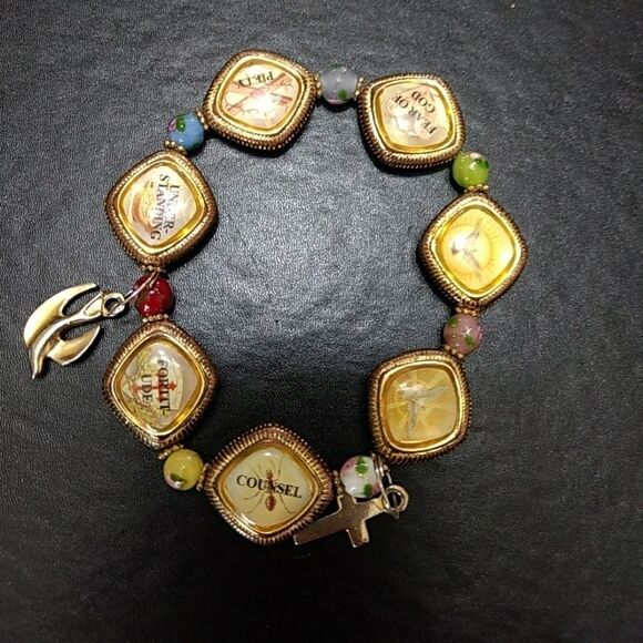 Gold tone inspirational bracelet - Picture 1 of 6